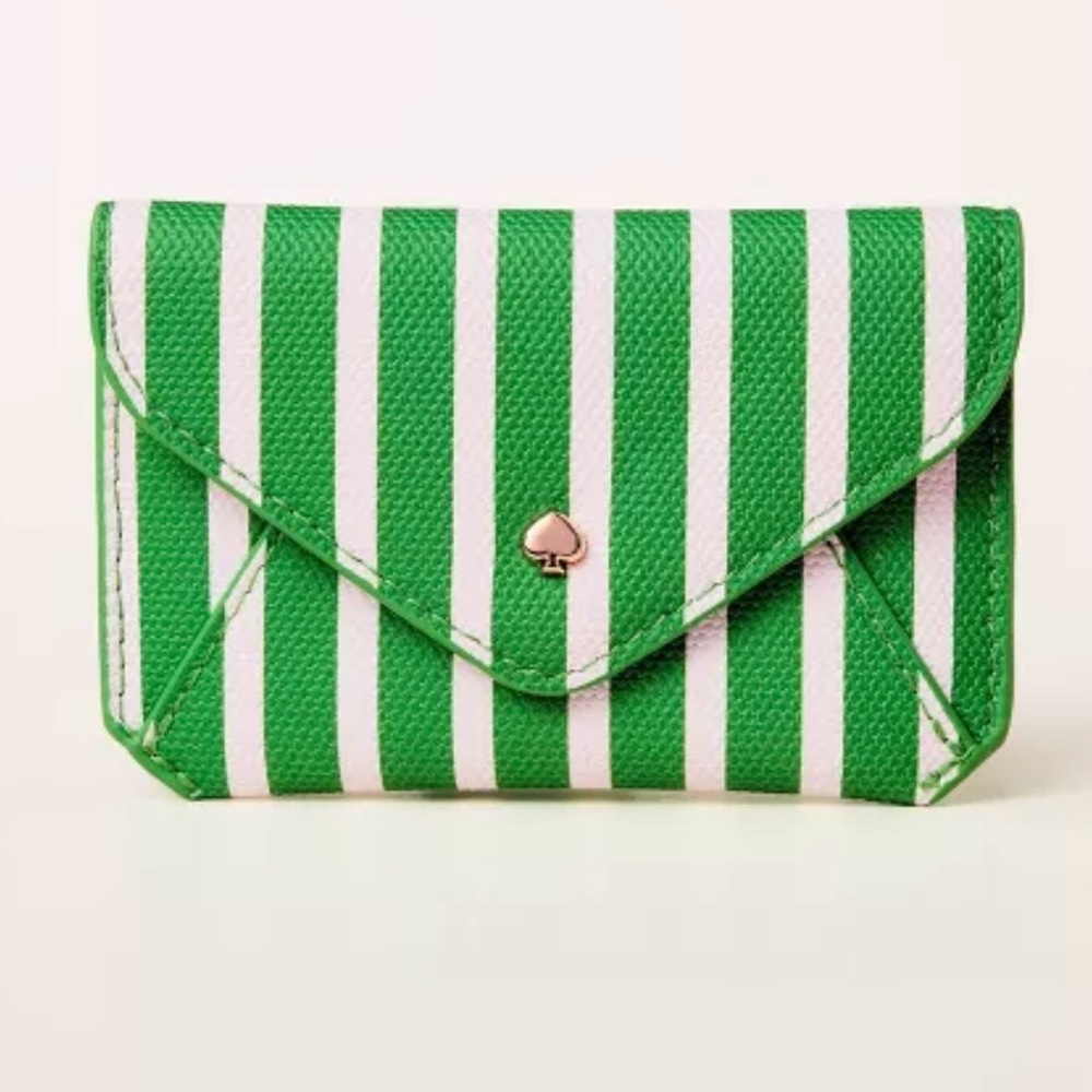 NWT Stripe Envelope Card Case - kate spade new york x Target Green/White